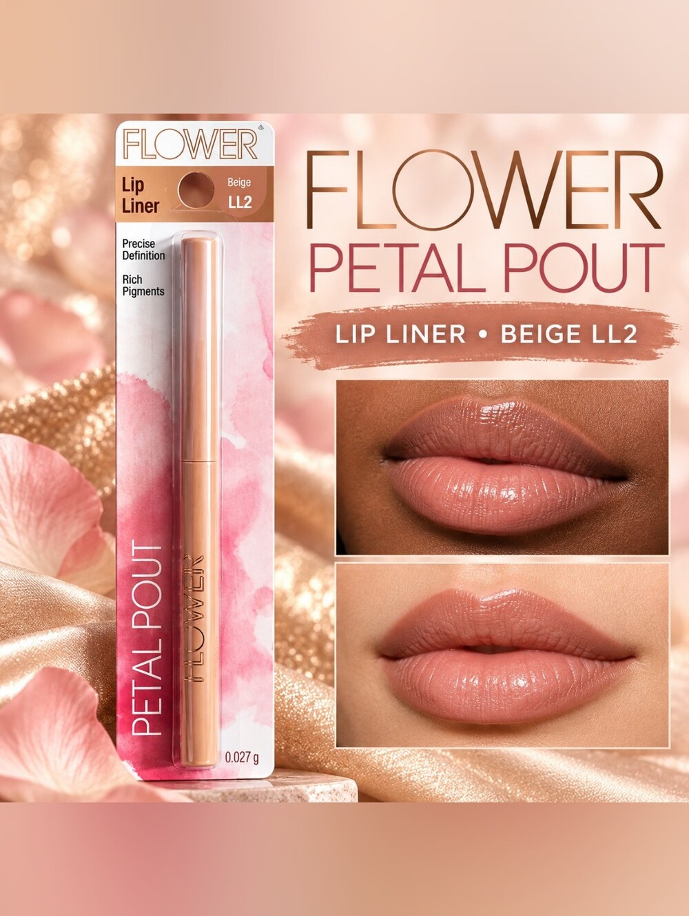 FLOWER Petal Pout Lip Liner — Beige LL2